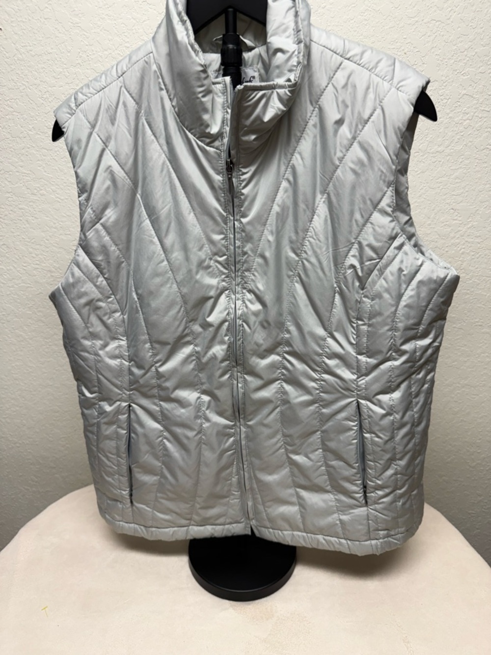 Anthony Richards Silver Quilted Puffer Vest